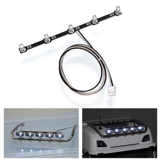 LED-Lampe 3 V-7 V Kunststoff-Dachscheinwerferplatine für 1/14 ferngesteuerten Sattelzugmaschinen-DIY TAMIYA 770S 56368 56371 Modellfahrzeug