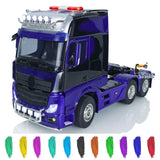 Toucanrc 1/14 Scale 3Axles RC Tractor Truck 6x4 W/ Motor ESC Servo Light Sound for Painted Assembled Car Model