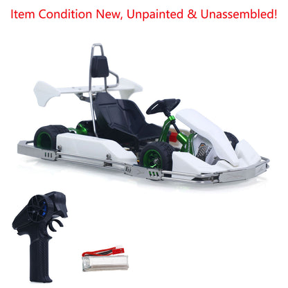 JD Model Plastic 1/10 Remote Control Racing Car 298A KIT 4*2 RC Go Kart Model Servo Radio Gifts for Adults No Light Sound System