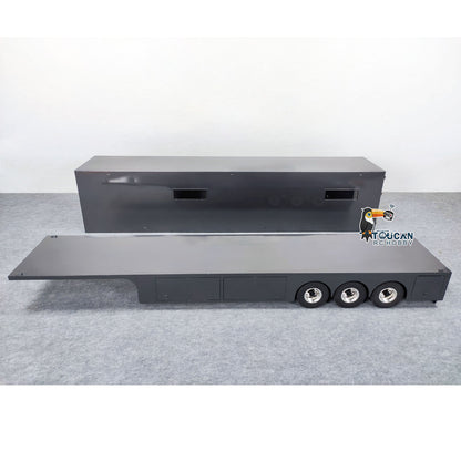 2in1 1:14 Metall 3 Achsen Container Auflieger für RC Traktor Lkw Radio Control Auto Hobby Modell Elektrische Hebe Beine