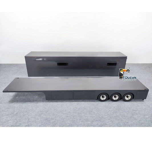 2in1 1:14 Metal 3 Axles Container Trailer for RC Tractor Truck Radio Control Car