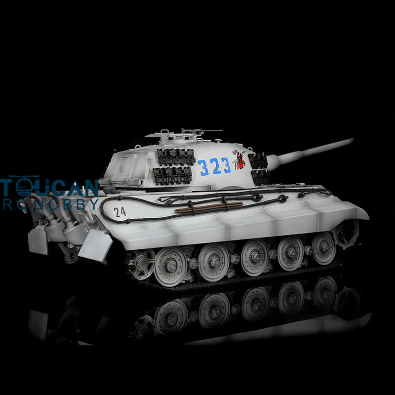 Henglong 1/16 TK7.0 Plastic German King Tiger RTR RC Tank Model 3888A Sound Light Smoke BB Infrared Combat Metal Barrel