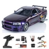 1/8 Capo RC Racing Car MidNight Purple Model for R34 RTR Drift Vehicle High-end with Metal Brushless Light Control System