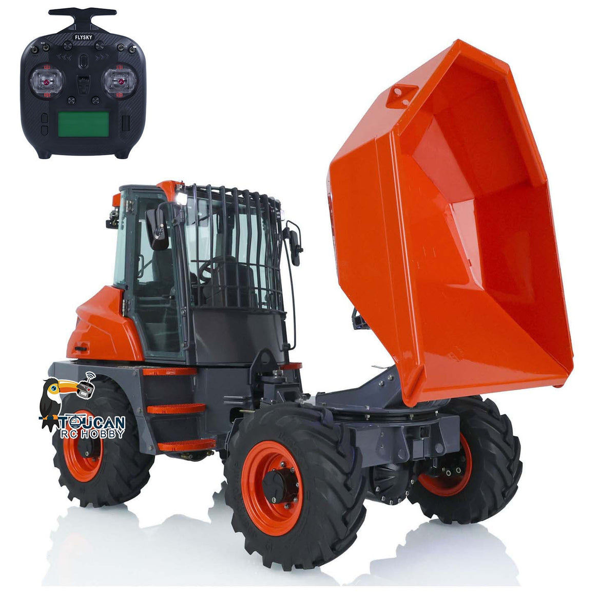 TOUCAN RC HOBBY LESU 1/14 4X4 Painted AOUE 6MDX Metal Articulated Remote Controlled Hydraulic Dumper Truck Tipper Car ESC PNP Motor