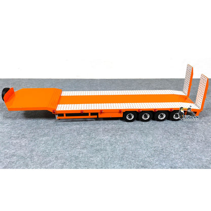 1:14 4-achs Metallanhänger für RC Traktor Auto LKW Elektrische Heckklappe Beine Lackiert Zusammengebaut DIY Modell Batterie