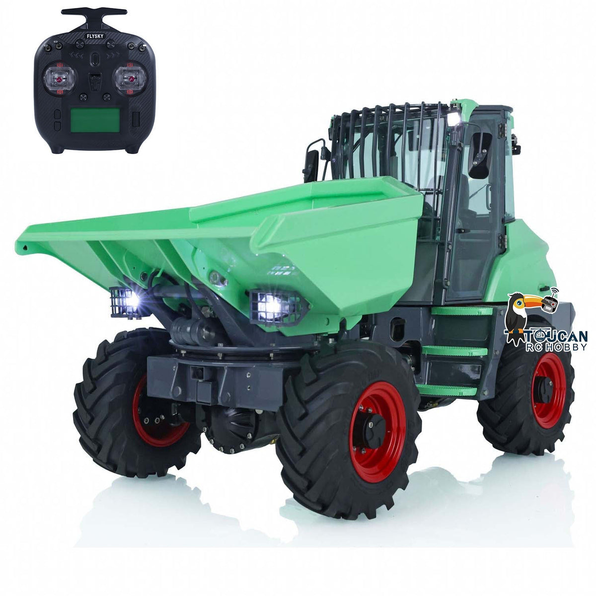 TOUCAN RC HOBBY LESU 1/14 4X4 Painted AOUE 6MDX Metal Articulated Remote Controlled Hydraulic Dumper Truck Tipper Car ESC PNP Motor