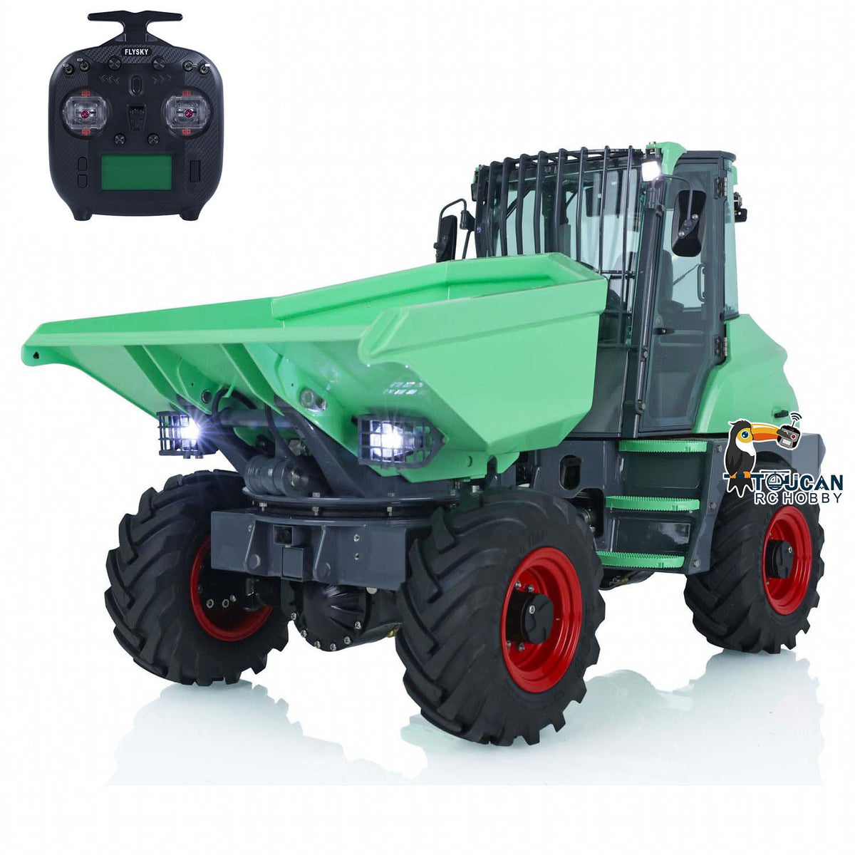 TOUCAN RC HOBBY LESU 1/14 4X4 Painted AOUE 6MDX Metal Articulated Remote Controlled Hydraulic Dumper Truck Tipper Car ESC PNP Motor