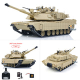 TOUCAN 1/16 Metal RC Tank M1A2 Abrams IR Dual Current Driving Gearbox Barrel Recoil Elevation 360 Turret Rotation Smoke RTR