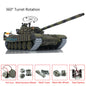 Henglong 1/16 TK7.0 Russia T72 RTR RC Tank 3939 with Red Eyes Armor 360 Degrees Turret BB IR Smoke Metal Tracks Gearbox Sprockets Idlers Wheels