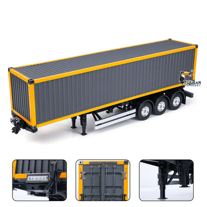 Toucanrc DIY lackierter, zusammengebauter 40-Fuß-Chassis-Container, 1/14, ferngesteuerter, nicht zusammengebauter Sattelschlepper, Simulationsmodell