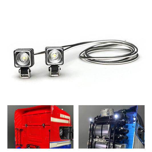 1Pair 2.2V-3V LED Plastic Spotlight 8mm Lamp for DIY 1/14 RC Tractor Truck Model 770S FH16 Crawler Off Road Car Excavator Vehicle