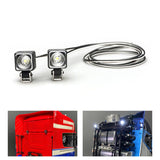 1Pair 2.2V-3V LED Plastic Spotlight 8mm Lamp for DIY TAMIYA 1/14 RC Tractor Truck Model 770S FH16 Crawler Off Road Car Excavator Vehicle