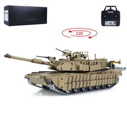 TOUCAN RC HOBBY TD 1/16 RC Military Tank Abrams M1A2 SEP TUSK II Ugrade Wheel Tracks IR BB Model Radio Control 320 Degree Rotation Turret Tanks Barrel Recoil Toys