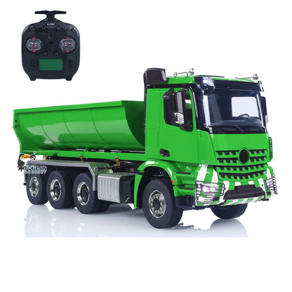 8X8 1/14 Hydraulischer RC Vollkipper Metall Fernbedienung Roll On Off Kipper BZ 3363 Automodell Sounds Lichter FlySky ST8 Radio