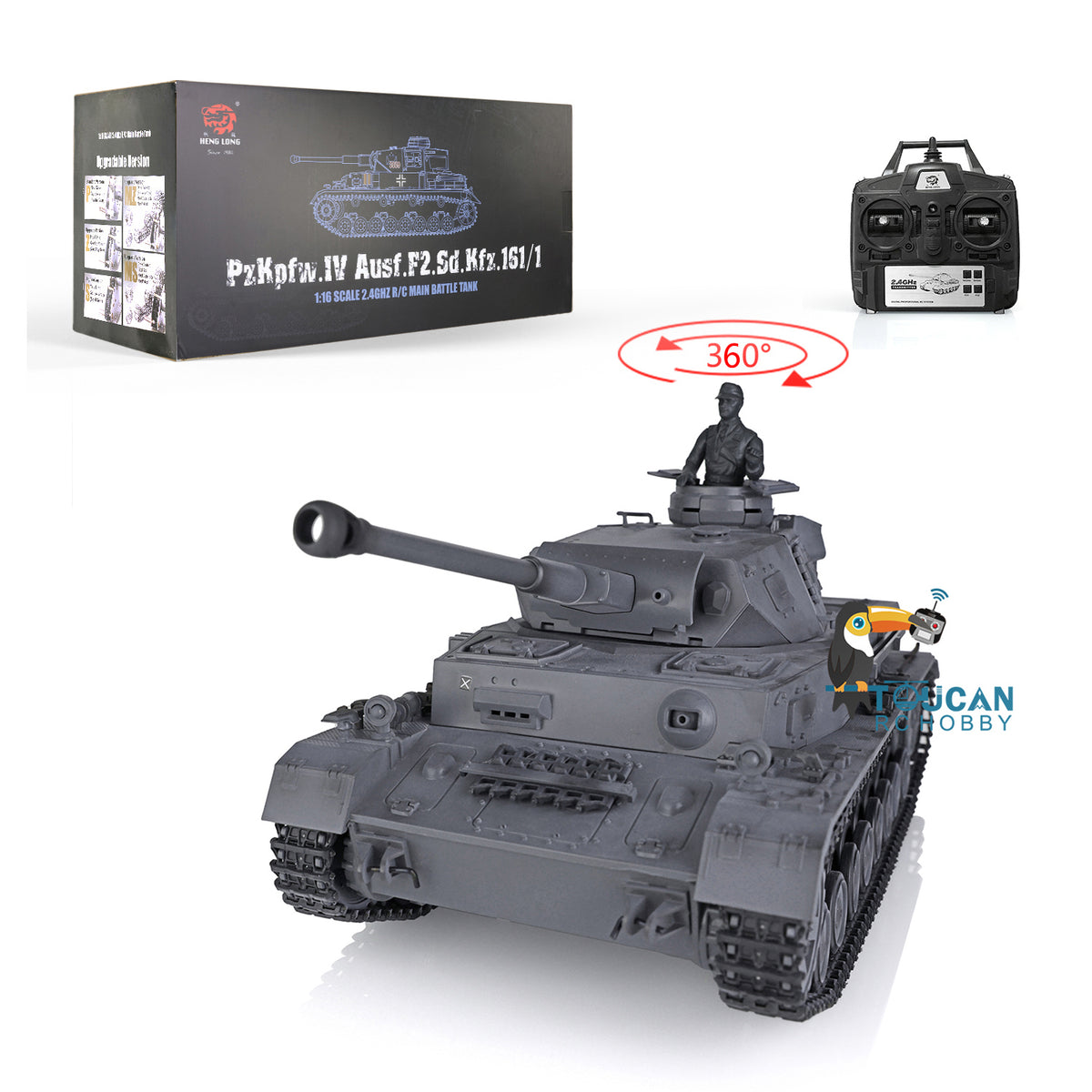1/16 Maßstab TK7.0 Verbesserter Henglong Panzer IV F2 RTR RC FPV Modellpanzer 3859 360 Turmketten Kettenräder Leiträder Laufräder