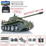 Henglong 1/16 TK7.0 Customized German Panther G RTR RC FPV BB IR Tank 3879 W/ Metal Tracks Wheels 360 Turret Recoil Barrel