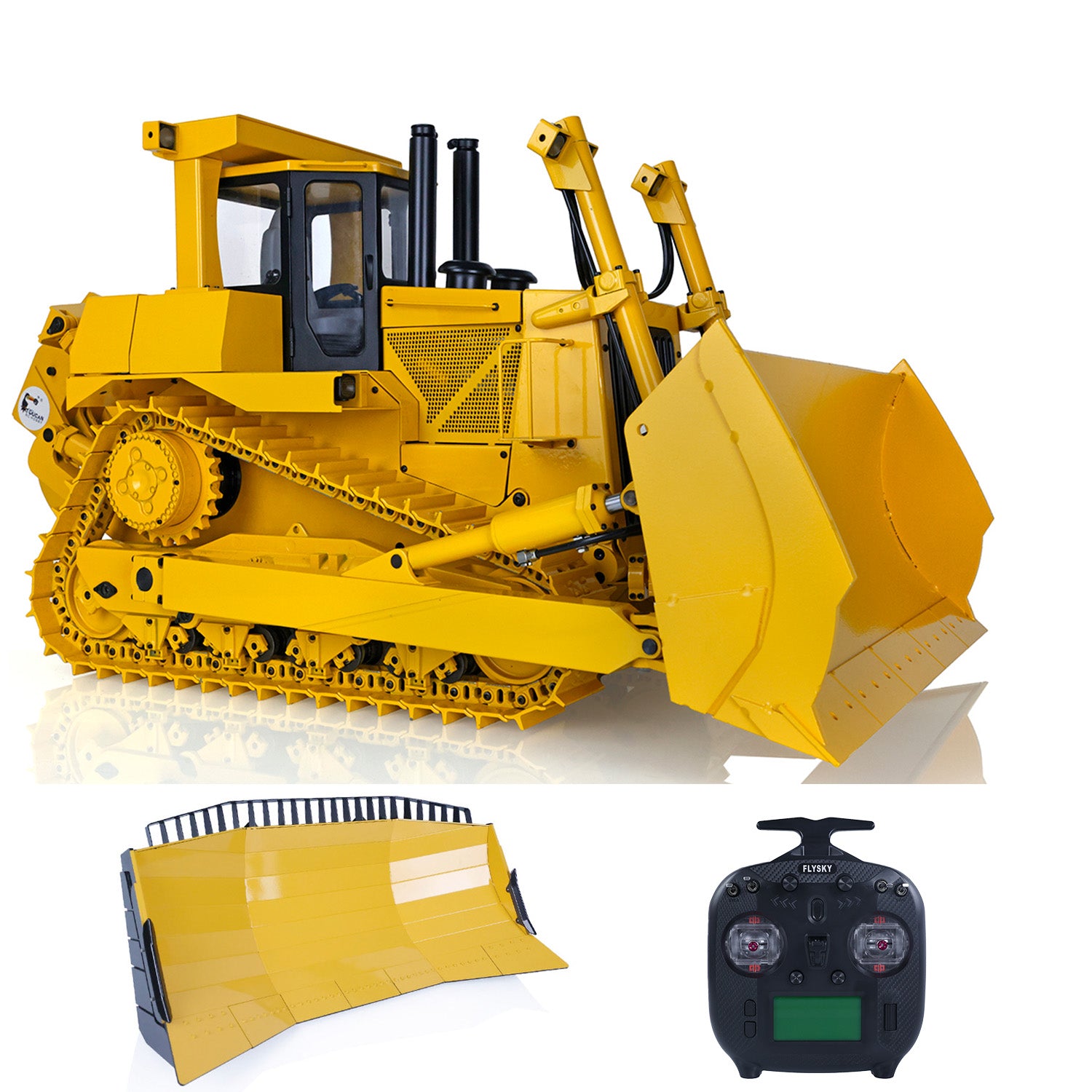 Aazon.co: Wheelfun 1/10 RC Hydraulic Bulldozer Heavy Duty Giant RC Construction Dozer Odel