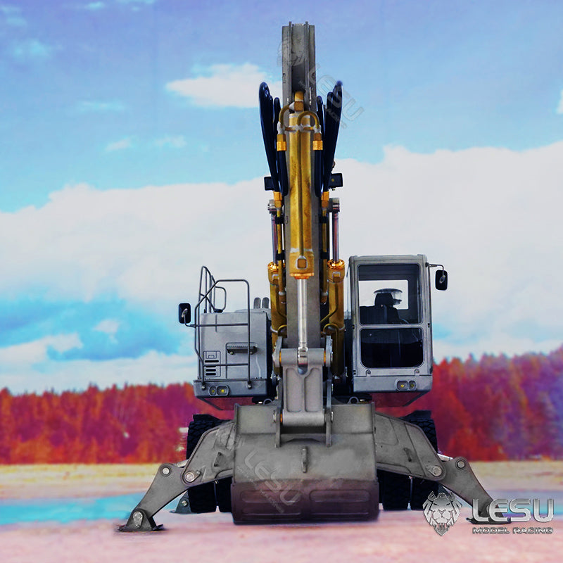 TOUCAN RC HOBBY 1/14 LESU RC Metal Hydraulic Aoue ET30H Wheeled Excavator Model Pump Cabin Sticker Display Grapple Ripper Bucket Scraper Compactor