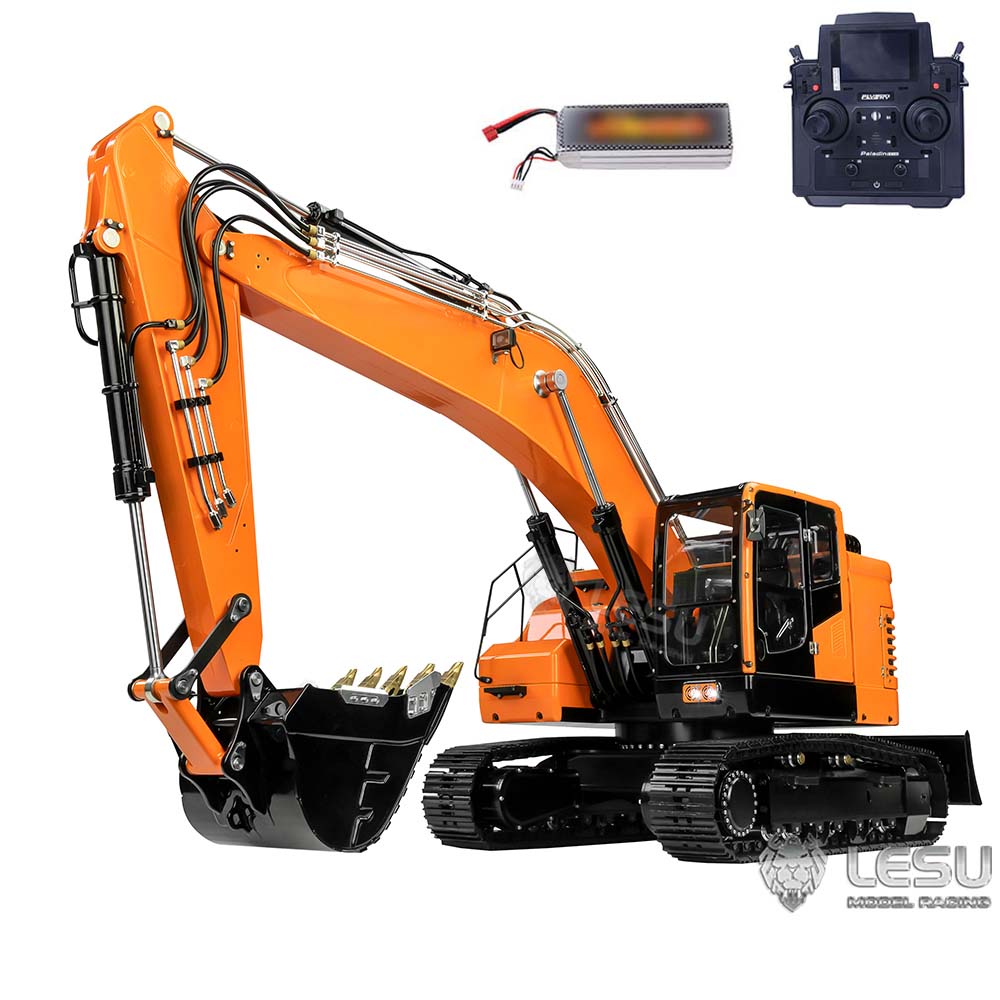 TOUCAN RC HOBBY Metal LESU 1/14 RC Hydraulic Equipment Excavator ET26B 2 Arms Remote Controlled Digger DIY Car Assembled Painted Model