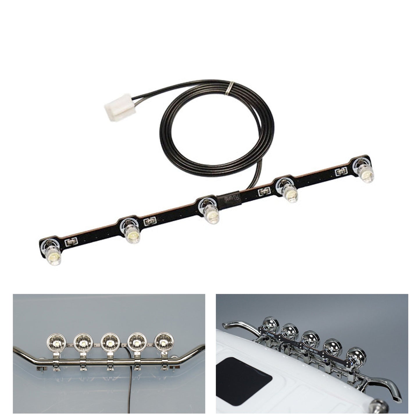 3-7V LED Kunststoff Scheinwerfer Scheinwerferplatine für DIY TAMIYA 1:14 Fernbedienung Traktor LKW Modell 3363 56348 Auto-Upgrade-Teile