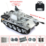 Henglong 1/16 7.0 Customized Ver Panther G Ready To Run Remote Controlled Tank 3879 Metal Tracks Wheels 360 Turret Recoil Barrel