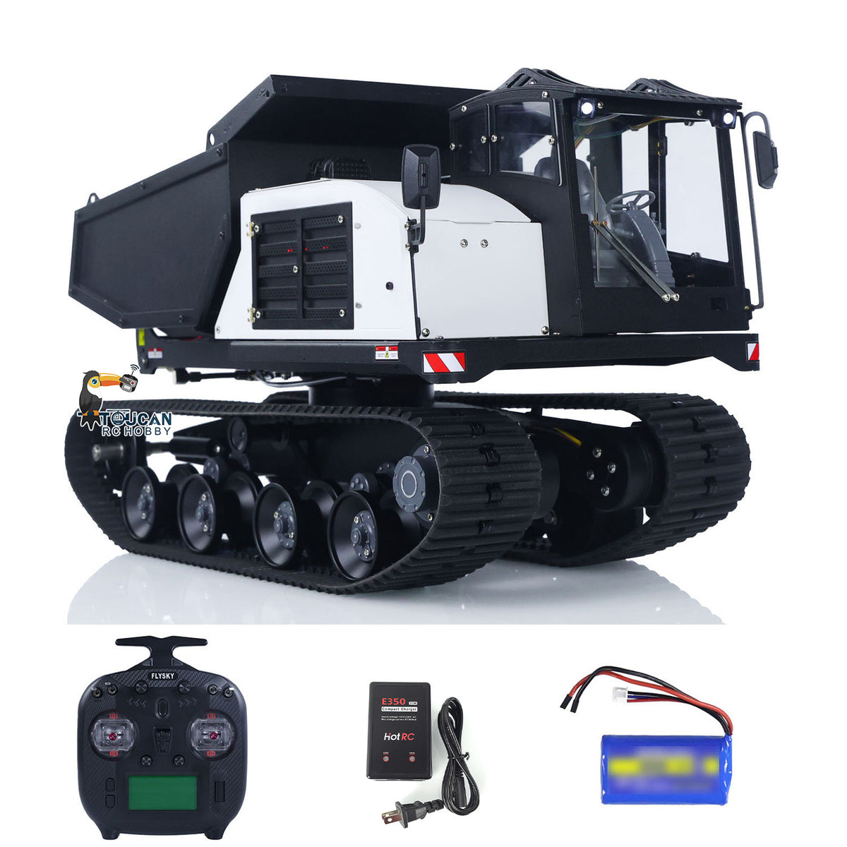 TOUCAN-T14R 1/14 Scale Almost Full Metal Hydraulic Crawler Tipper Complete Set Ready to Run