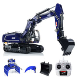 1/14 946 3-arm RC Hydraulic Equipment Remote Control Excavator Metal Digger Model Bucket Ripper Grab Tiltable Clamshell Bucket