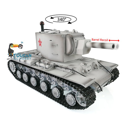 Henglong 1/16 TK7.0 Plastic Soviet KV-2 3949 RTR RC Tank with Barrel Recoil BB Unit Infrared Combat Smoke Sound Light System