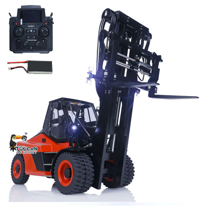 TOUCAN RC HOBBY LESU 1/14 RC Hydraulic Painted Assembled RC forklift Metal Aoue-LD160S Remote Control Wheeled Car Sound Light System Model