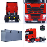 770S 1/14 6X6 RC Tractor Truck Liftable Rear Axle Wheel Hub Reduction Differential Locks Hobbywing ESC Flysky ST8 Light System