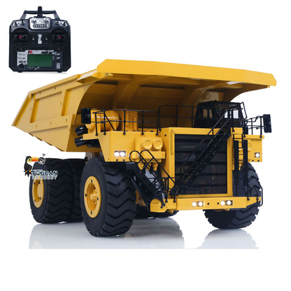 1:20 Maßstab Gelb Metall Hydraulische RC Mining Truck 793D Dumper Auto Fernbedienung Kipper Modell I6X Radio Lichter ESC Servo