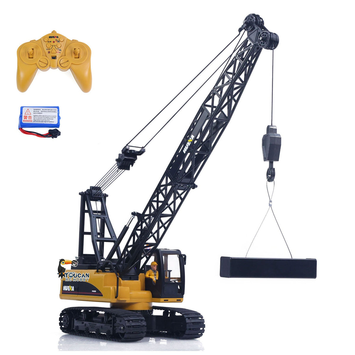 TOUCAN RC HOBBY Fast Free Shipping for EU HUINA 572 15CH RC 1/14 Construction Crane Truck Tower Excavator Model Car