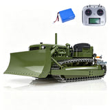 In Stock Metal 1/14 Remote Control Hydraulic Bulldozer D7 RC Dozer Model Construction Vehicle Light Sound System Battery No Charger