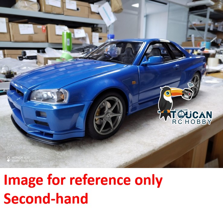 Second Hand CN Sock Capo 1/8 4WD High-speed RC Racing Car R34 Metal 4x4 Remote Control Drift Cars Sound Smoking