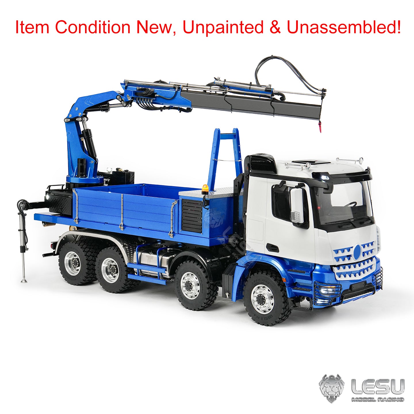 TOUCAN RC HOBBY  LESU 1/14 RC Hydraulic Roll On off Dumper Truck Crane Metal 8x8 Chassis Tipper Model Axle Lock 2+7CH Valve
