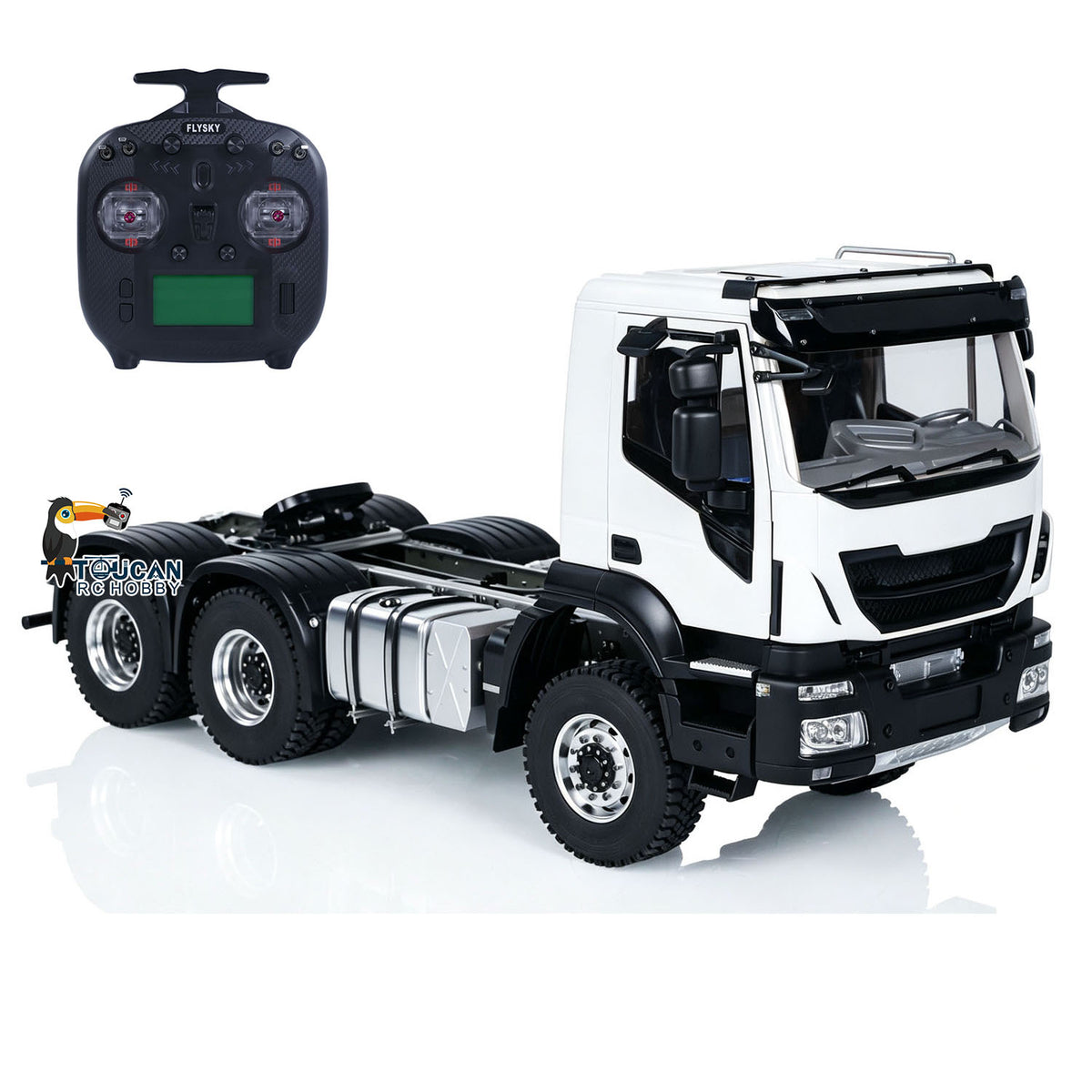 TOUCAN RC HOBBY MD 6x6 Metal Chassis 1/14 RC Tractor Truck  2-Speed Transmission Sound Light System FlySky ST8 Remote Controller Model for Adults