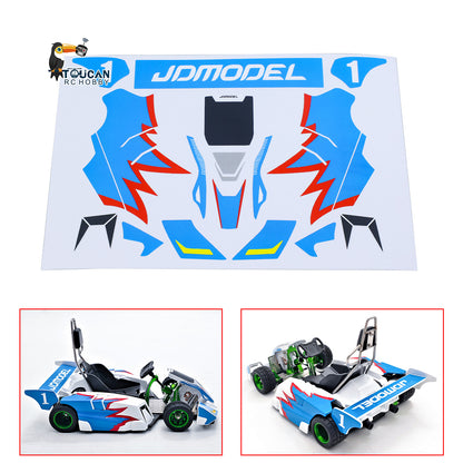 TOUCAN RC HOBBY Kart Sticker Set 298B4 for JDM 298B 1/10 Semi Metal 4x2 Remote Control Racing Car Durable Decoration Unlimited Retrofit Model