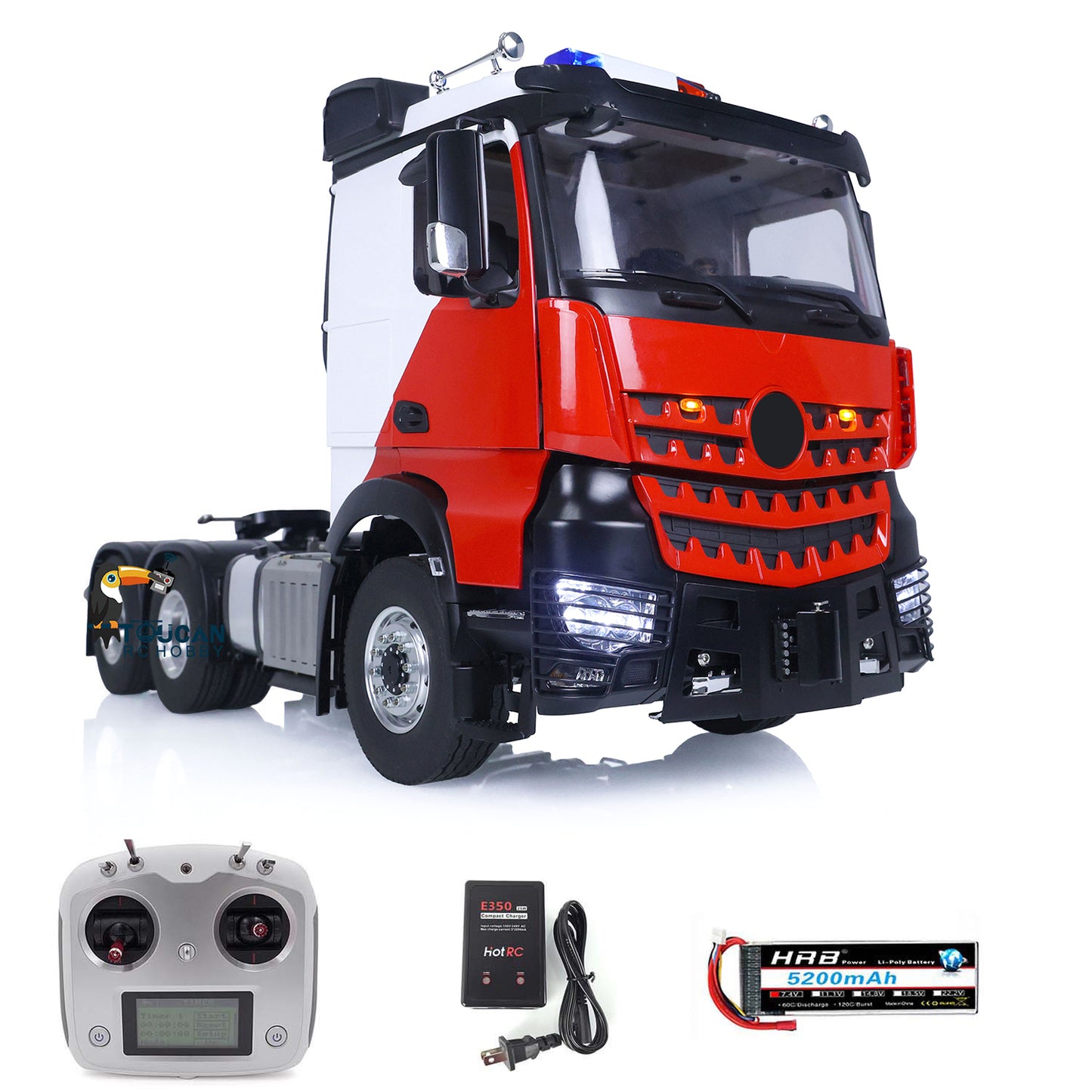 1/14 TOUCAN Lackiert Montiert 6x6 Metall Chassis RTR RC Sattelzugmaschine für Tamiya 1851 3363 Elektrische Lkw Modell