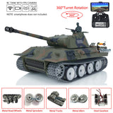 1/16 TK7.0 2.4GHz Henglong Customized Version Panther Ready To Run Remote Controlled Tank Model 3819 FPV Metal Tracks Road Wheels