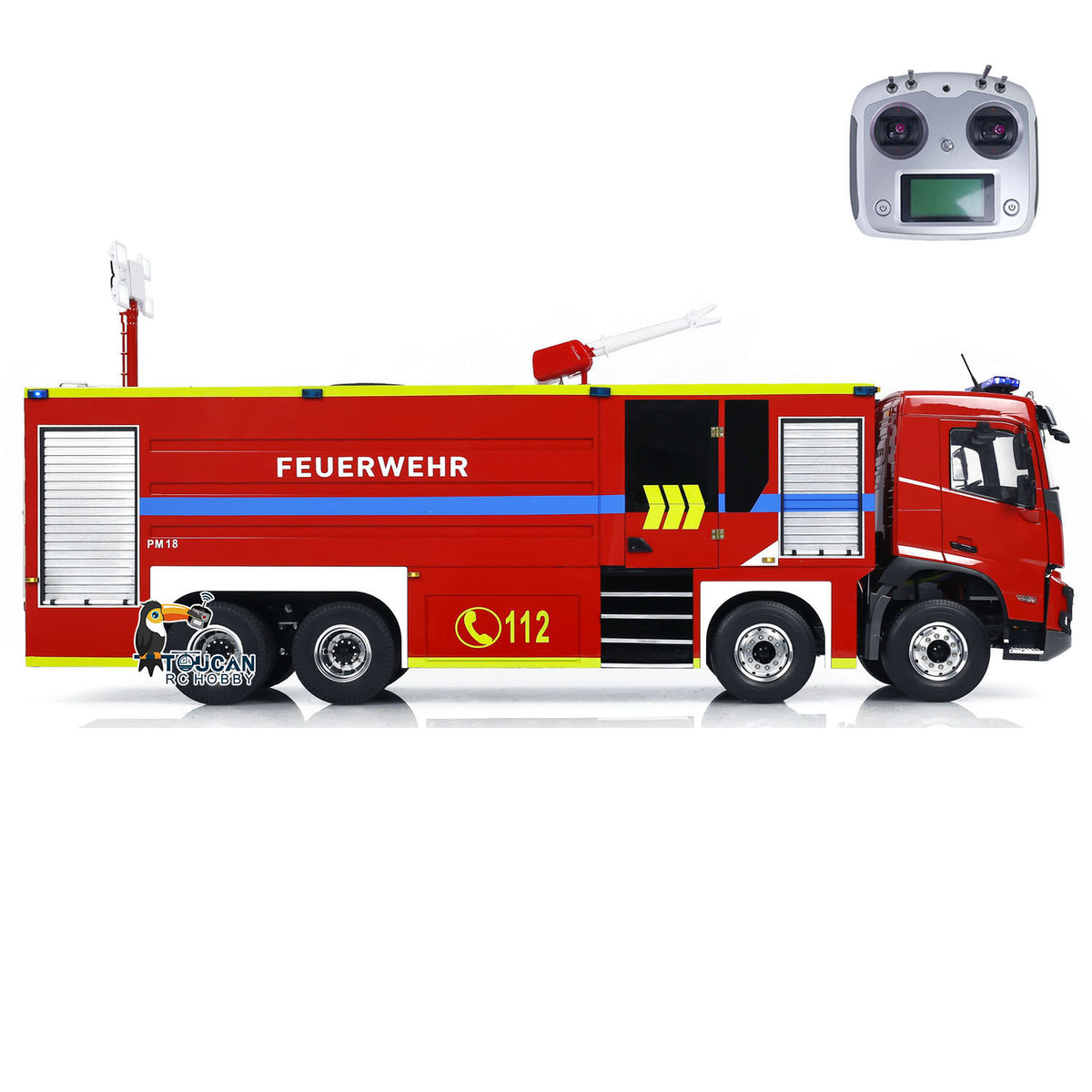 TOUCAN RC HOBBY 1/14 FMX 8*4 PS0003 RC Extinguisher Truck Remote Control Fire Fighting Vehicles Car Lights Sounds Ready to Run Model DIY