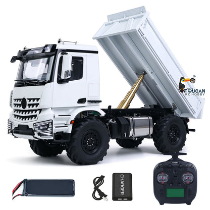 TOUCAN RC HOBBY MD 3363 1/14 4x4 Metal RC Dumper Remote Control Hydraulic Tipper 2Speed Gearbox Differential Locks ST8 Remote Controller for Adults
