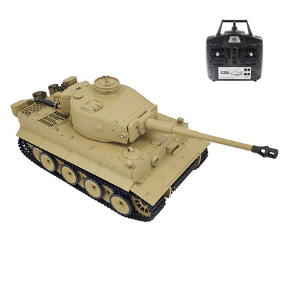 2.4Ghz Henglong 1/16 7.0 Plastic German Tiger I 3818 RTR RC Tank BB IR Barrel Recoil Metal Suspension Arm Gearbox Smoke Special Spray Painting