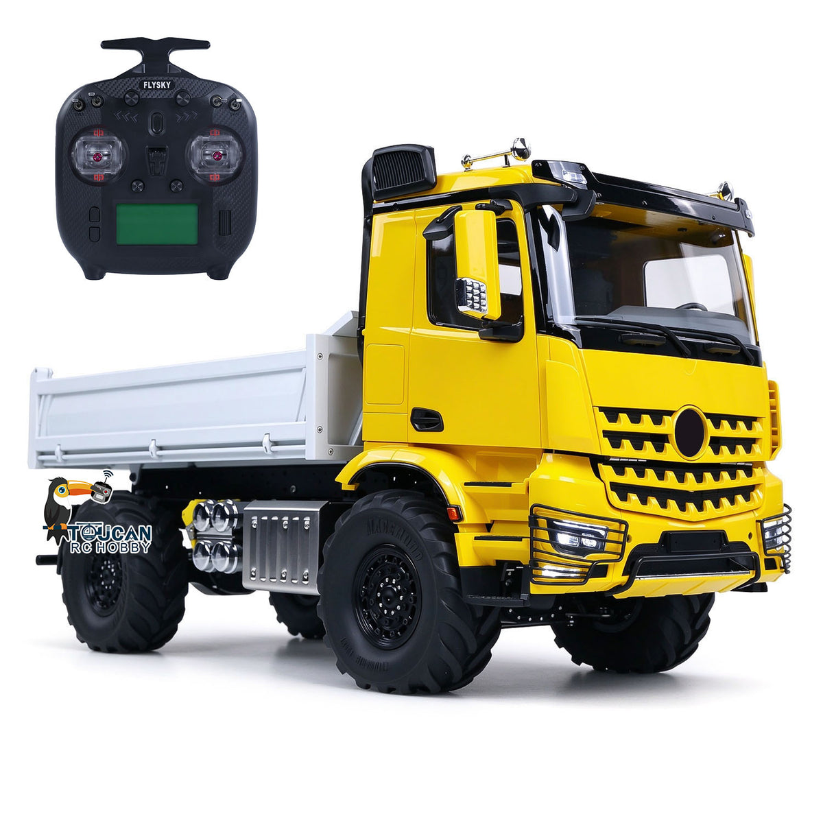TOUCAN RC HOBBY MD 3363 1/14 4x4 Metal RC Dumper Remote Control Hydraulic Tipper 2Speed Gearbox Differential Locks ST8 Remote Controller for Adults