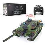 2,4 GHz Henglong 1/16 TK7.0 Kunststoff Leopard2A6 Ready To Run Ferngesteuerter Panzer 3889 mit 360° Turmketten Kettenräder Leiträder