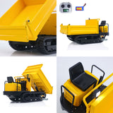 Toucanhobby C12R 1/14 Metal RC Hydraulic Tracked Dumper Truck Engineering Model FlySky I6S Remote Controller for Construction Hobbyists