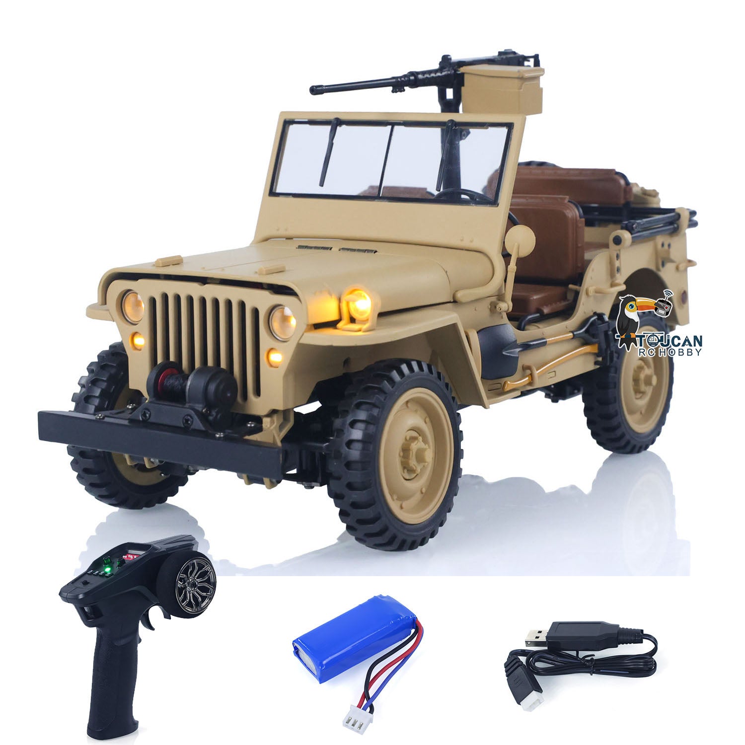 HG 1/14 4x4 Electric Military Truck HG4 58 Convertible Off Road