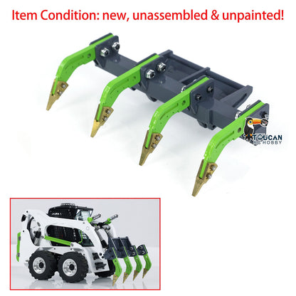 TOUCAN RC HOBBY LESU 1/14 RC Tracked Skid-Steer Loader Aoue LT5 Metal Hydraulic DIY Model Gripper Dozer Hay Clamp Dozer Blade Gripper Sweeper Hay Clamp