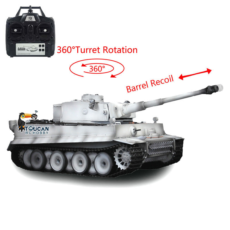 Henglong 1/16 TK7.0 Promotion Tiger I RC Tank 3818 with Barrel Recoil 360 Degrees Turret IR Smoke Metal Tracks Sprockets Idlers Wheels