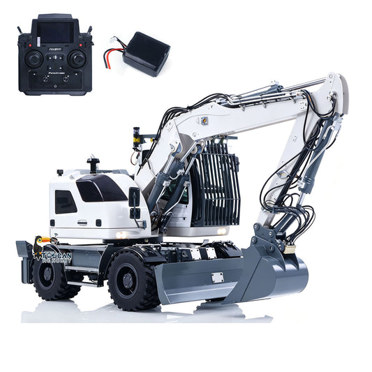 In Stock TOUCAN RC HOBBY CUT Model LR914 PRO MAX 1/14 Metal RC Hydraulic Wheel Excavator RTR 11-Way Valve Axles Differential Lock Light & Sound System Quick Release Coupler Tail Hook for Hobby Collectors