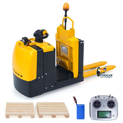 1/14 Metal RC Electric Forklift MO55 Remote Control Construction Car RTR Model Assembled Light Sound System FlySky I6S Radio